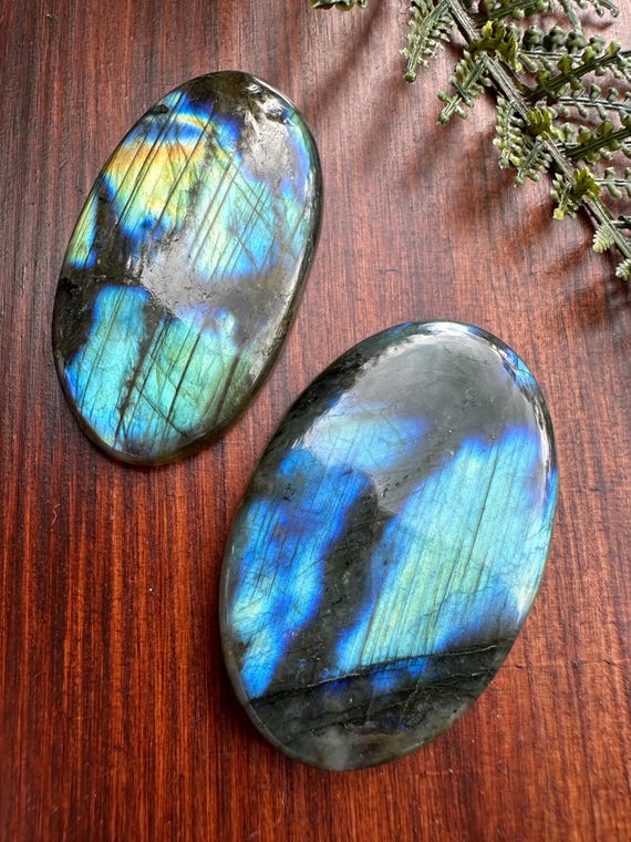 Labradorite Cabochon Pair