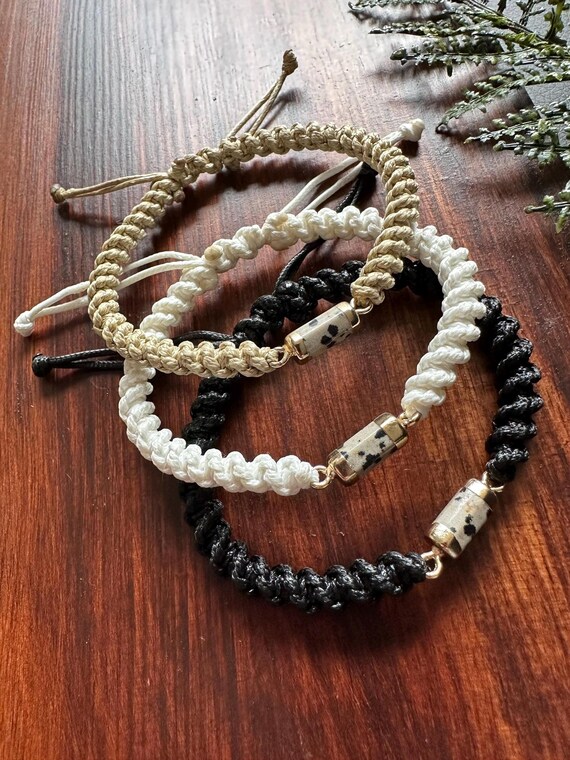 Dalmatian Jasper Corded Bracelets