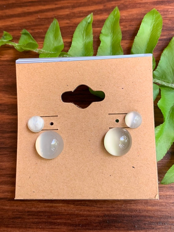 Moonstone Double Earring Set