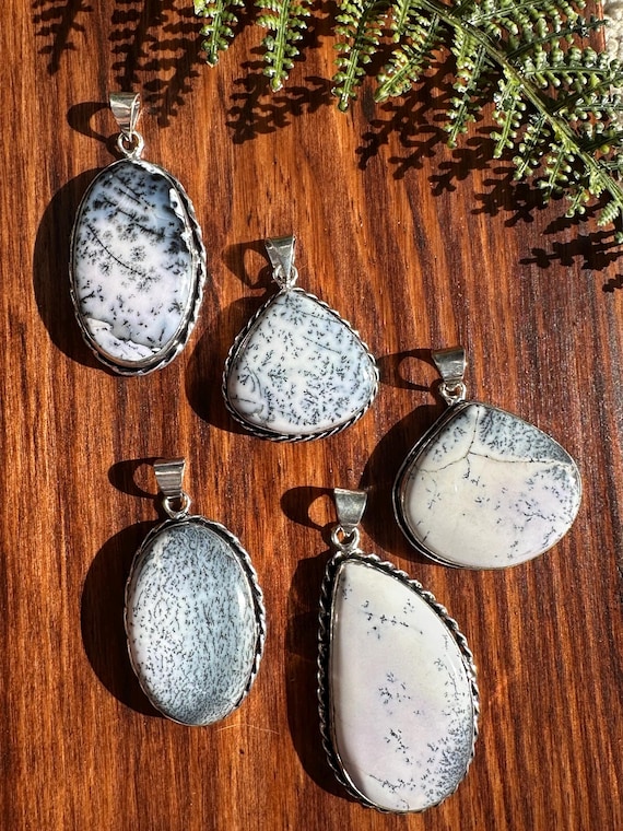 Dendritic Opal Pendants