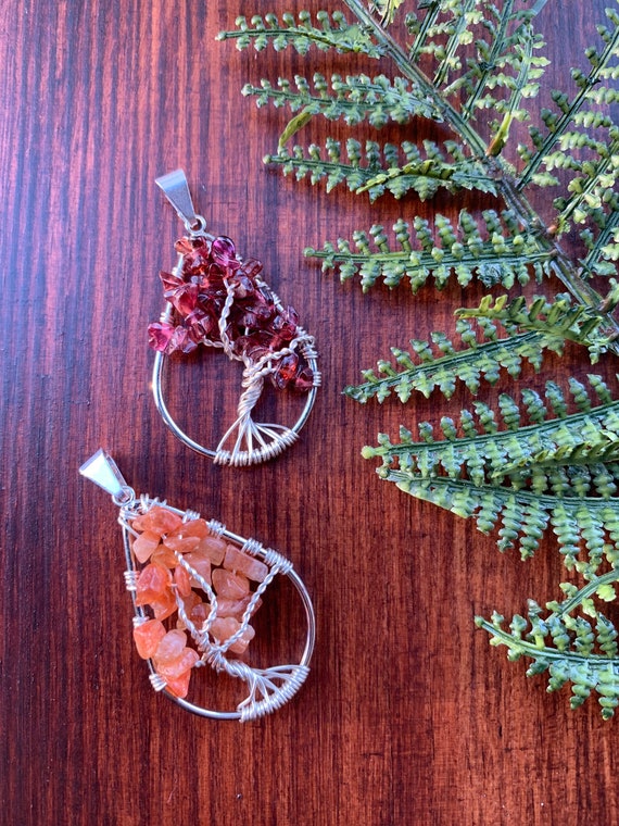 Tree of Life Pear Shaped Pendants