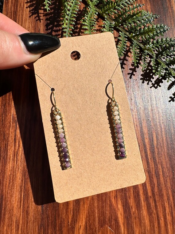 Stunning Sugalite Wrapped Dangle Earrings