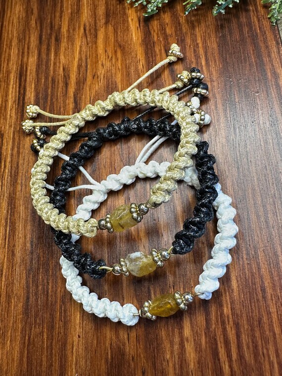 Yellow Tourmaline Adjustable Bracelet
