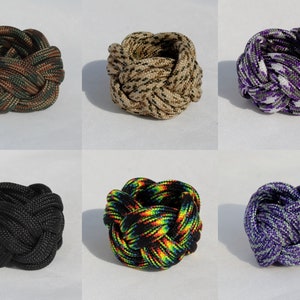 Cub Boy Venture Scout Neckercheif Slide Woggle Paracord Turk Head Knot Handmade
