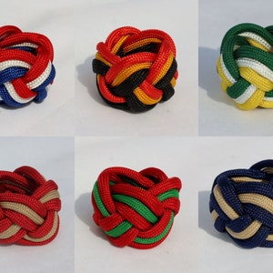 Handmade Scout Neckerchief Slide Woggle Paracord Turks Head Knot Red