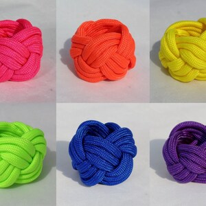 Cub Boy Venture Scout Neckercheif Slide Woggle Paracord Turk Head Knot Handmade