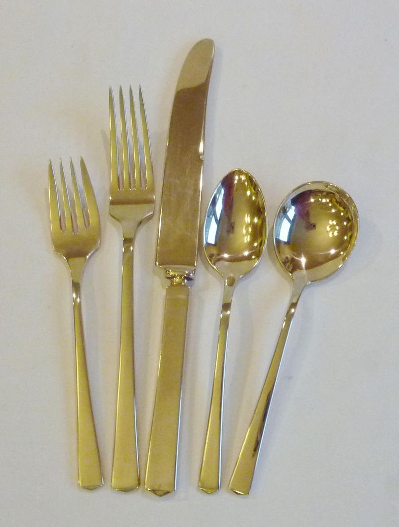 Vintage Dirigold Dirilyte Goldware Goldenware Empress Flatware Etsy