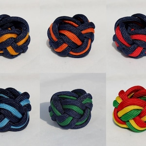 Handmade Scout Neckerchief Slide Woggle for Lion Tiger Wolf Bear Webelos Paracord Turks Head Knot Navy