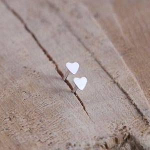 Tiny Heart Studs | Heart Earrings | Sterling Silver Little Heart Stud | Minimal Love Earring | Gift Studs | Small Heart Stud Earrings