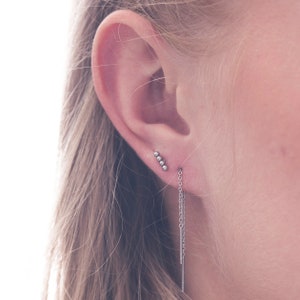 Ear Thread | Threader Earrings | Ear Thread Dangle Chain | Pull-through ...