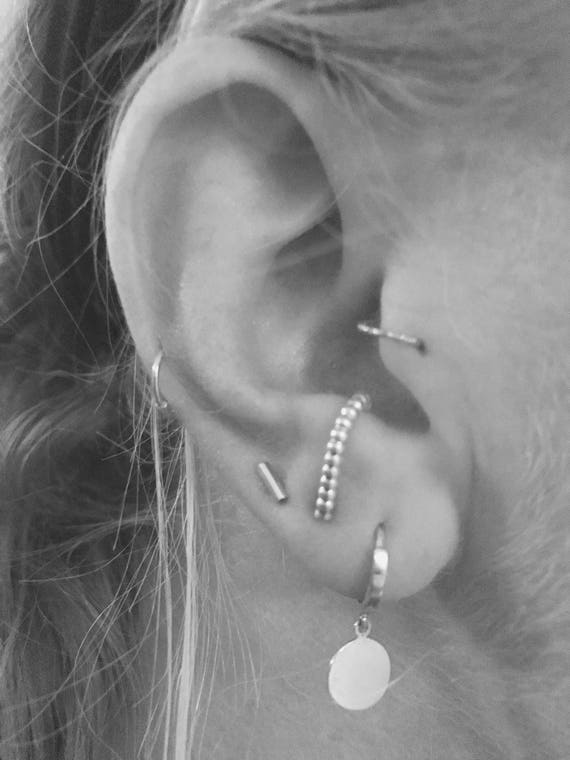 1 paire Cerceau CALIN oreille HELIX Boucle Clous D/'Oreilles Hommes Femmes Bijoux En Acier Inoxydable