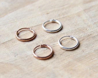 Brincos pequenos | Argolas de prata | Brincos minimalistas | Argolas pequenas de prata | Prata de lei 925 | Brincos de 10 mm | Brincos de argola de prata