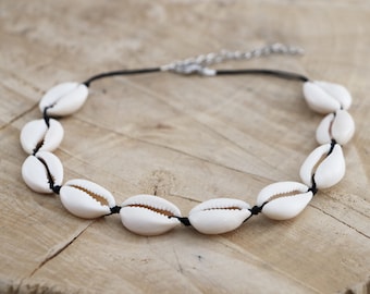 Cowrie Choker Necklace | Sea Shell Choker | Natural Shell Necklace | Cowry Kauri Shell | Ibiza Necklace | Cowrie Shell Choker | Beach