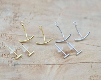 Bar Ohrjacke | Minimalist Ear Cuffs | Bar Ohr Jacken | Sterling Silber Ohrstecker | Bar Ohrstecker | Bar Ohrstecker Haken Ohr Jacken | Ohrkletterer