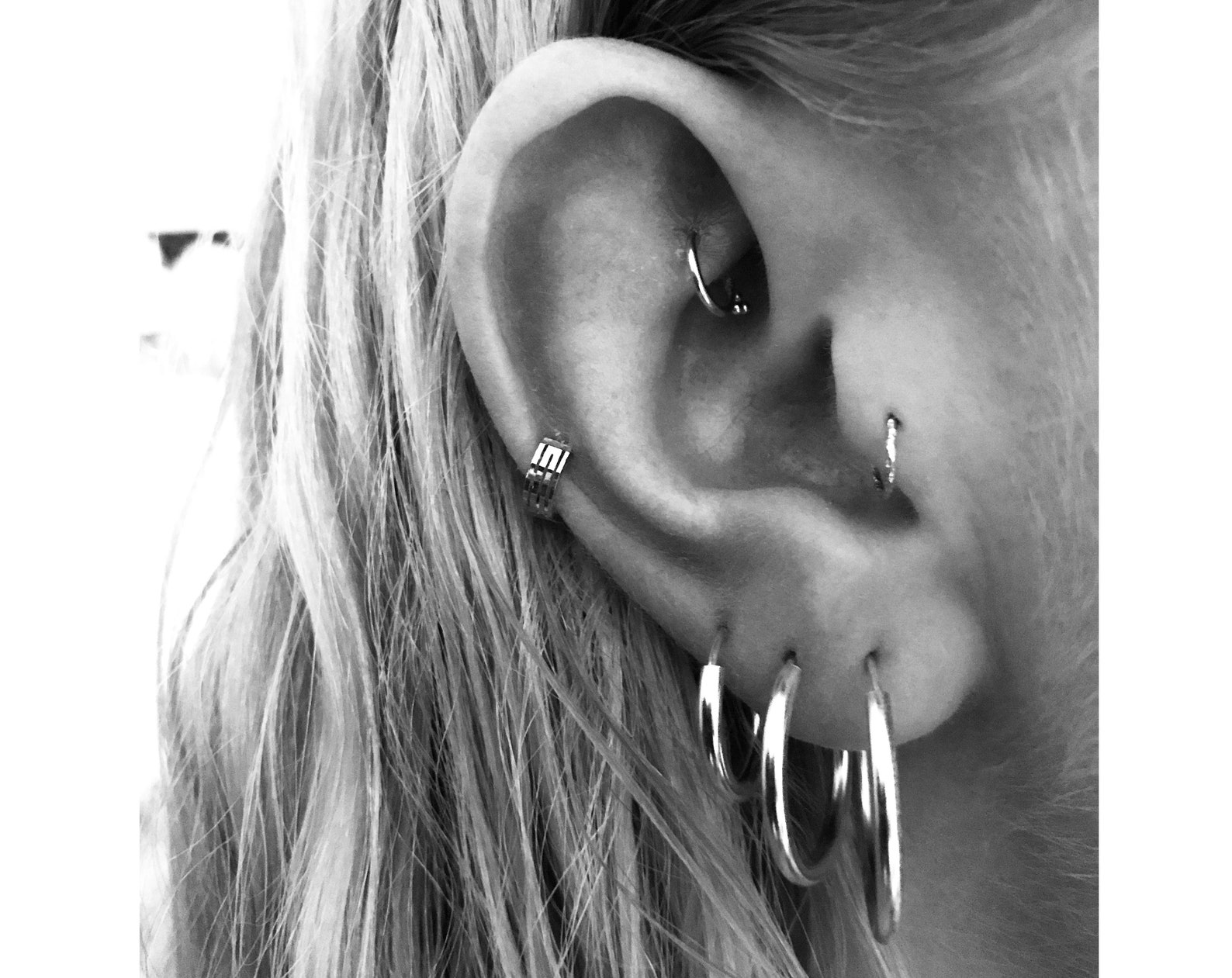 Rose Gold Hoop Earrings Minimalist Sterling Silver Hoops Etsy