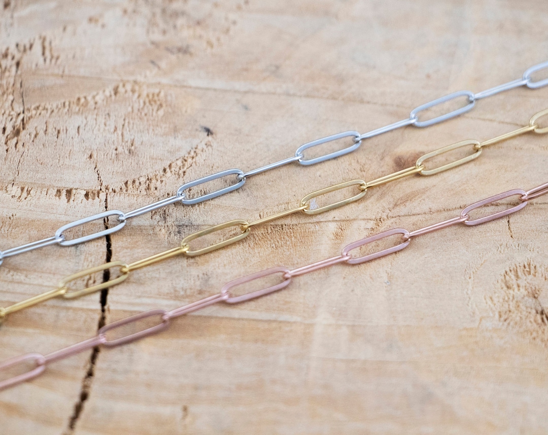 Paperclip schakelketting van 304 roestvrij staal 12 x 4 mm 1 meter vintage geparts om zelf sieraden te maken Paperclip schakelketting van 304 roestvrij staal 12 x 4 mm 1 meter vintage geparts om zelf sieraden te maken