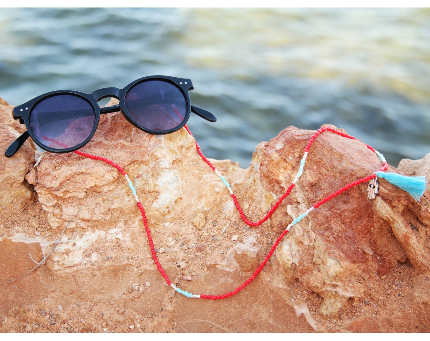 Serpentine Beaded Eyeglass Holder - Turquoise – Handmade by Friendship  Bridge®