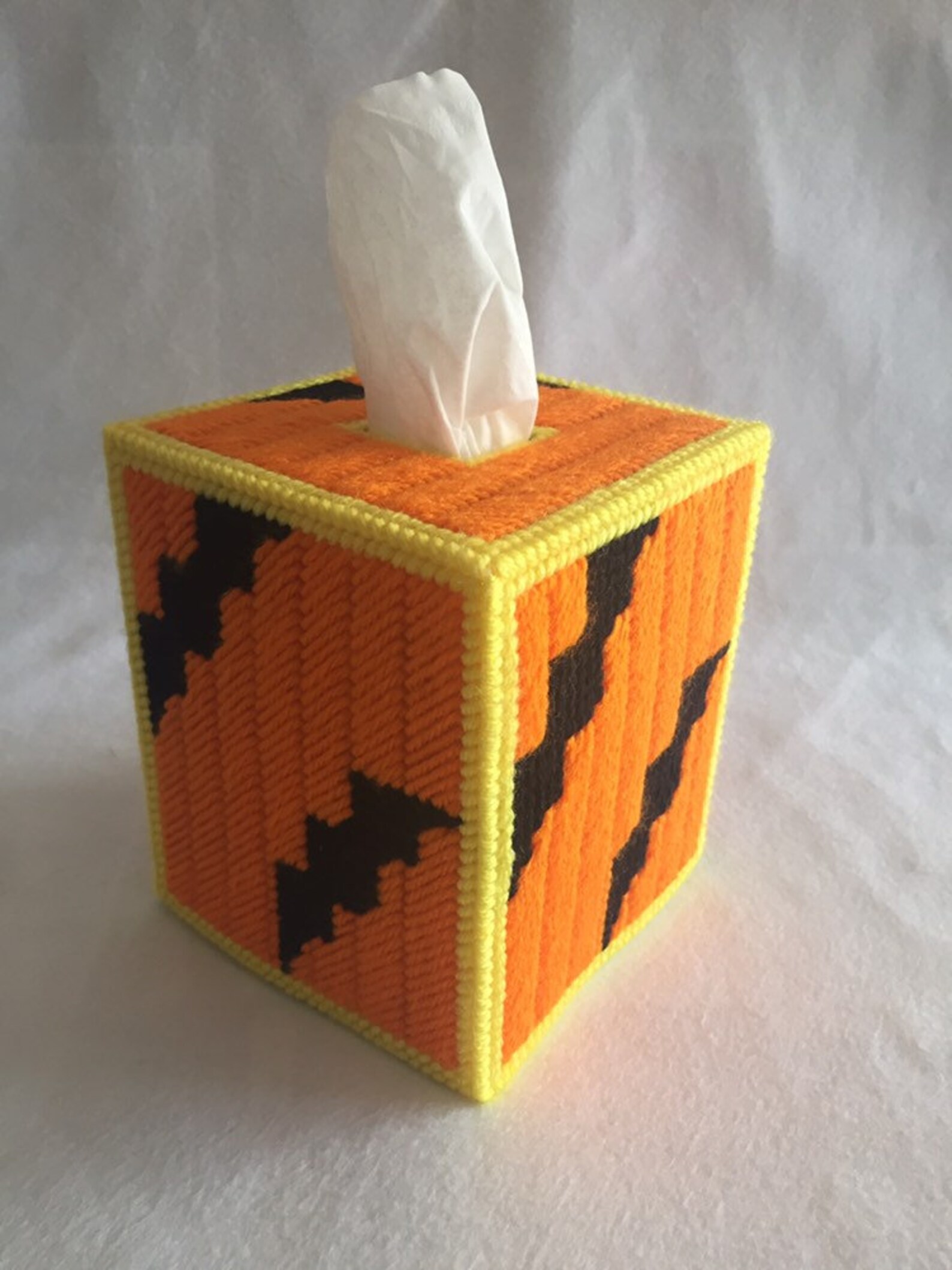 Halloween Plastic Canvas Tissue Box Cover Halloween Bats Etsy