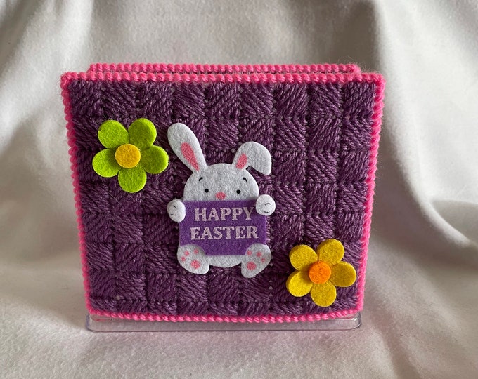 Easter Napkin Holder Holiday Plastic Canvas Handmade Etsy