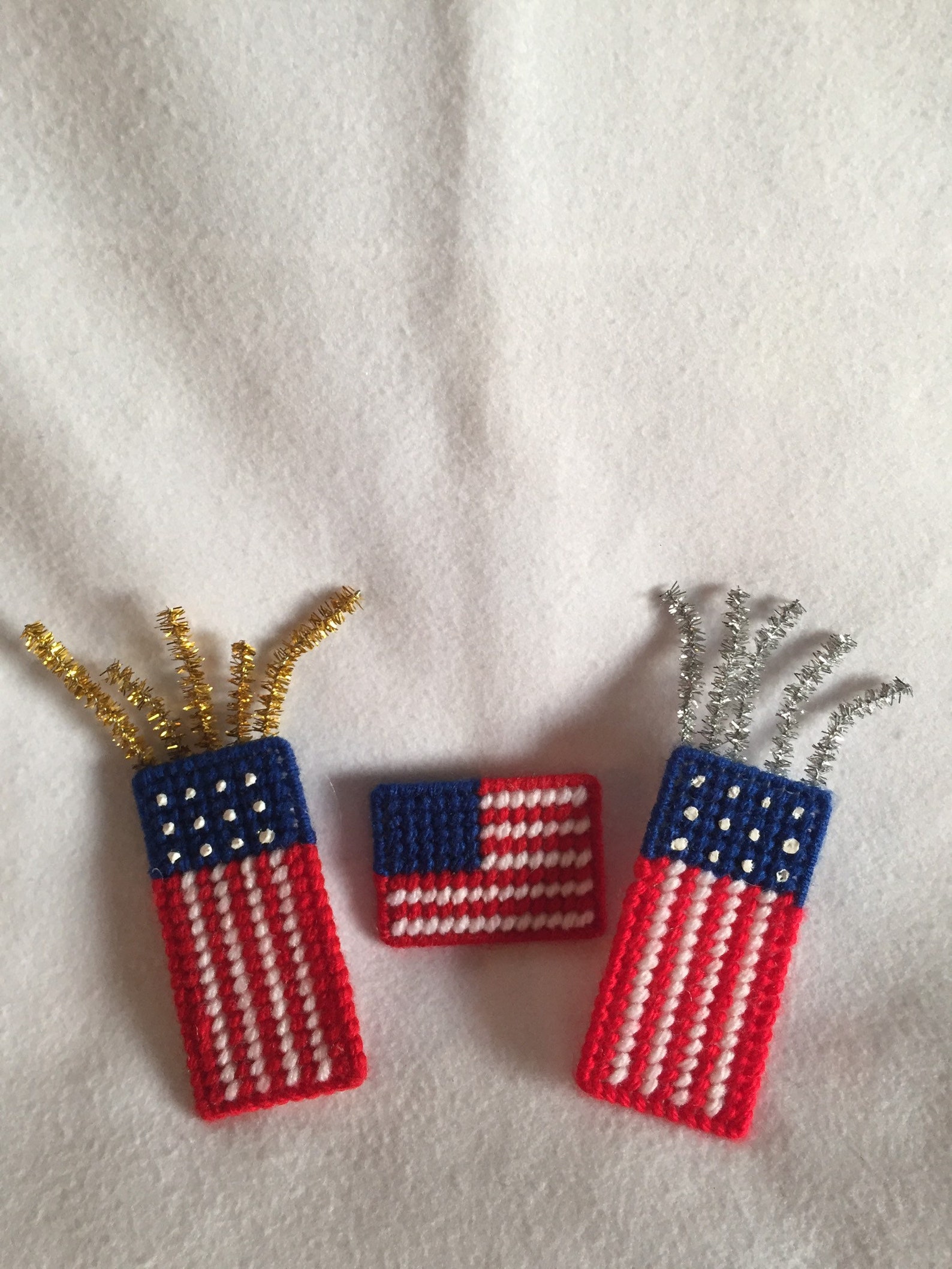 Patriotic Magnets - Handmade Plastic Canvas - American Flag ...