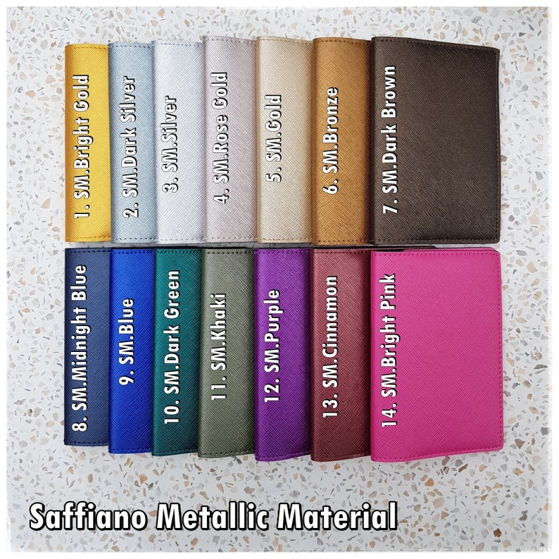 Personalized Metallic Passport Holder With Alphabet Charm Etsy