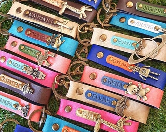 Personalized Keychains with Name & Charm