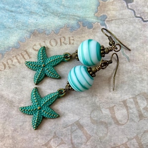 Starfish Earrings, Beach Earrings, Coastal Jewelry, Beach Lover Gift, Ocean Jewelry, Ocean Earrings for Women,