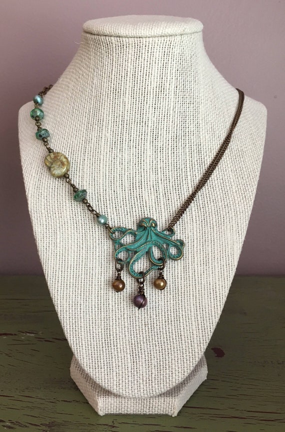 Octopus Necklace Ocean Necklace Beach Jewelry Summer | Etsy