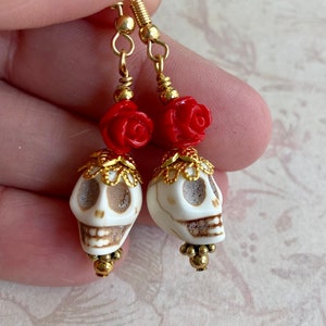 Pendientes del Día de los Muertos, Pendientes del Día de los Muertos, Joyas de Calaveras, Pendientes de Calaveras