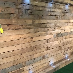 10 Sq M Scorched Rustic mix Reclaimed Rustic Pallet Wood Wall Cladding Dry, Denailed, Ready to Fit Boards Plank image 8