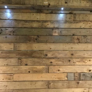 10 Sq M Scorched Rustic mix Reclaimed Rustic Pallet Wood Wall Cladding Dry, Denailed, Ready to Fit Boards Plank image 9