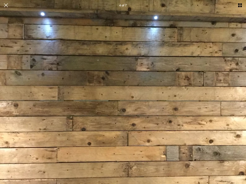 10 Sq M Scorched Rustic mix Reclaimed Rustic Pallet Wood Wall Cladding Dry, Denailed, Ready to Fit Boards Plank image 9