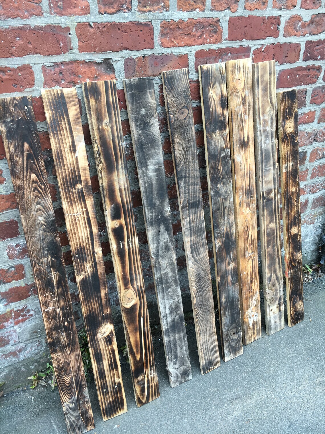1 Sq M Scorched / Burnt Pallet Wood Wall Cladding Etsy