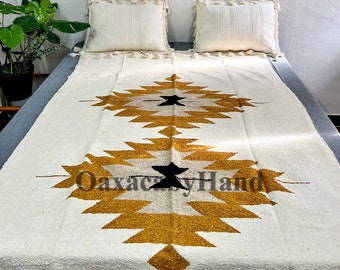 Handgewebte mexikanische Diamantdecke - Diamantdecke - Baja Decke - Yogadecke - Boho Decke - Dicke Decke