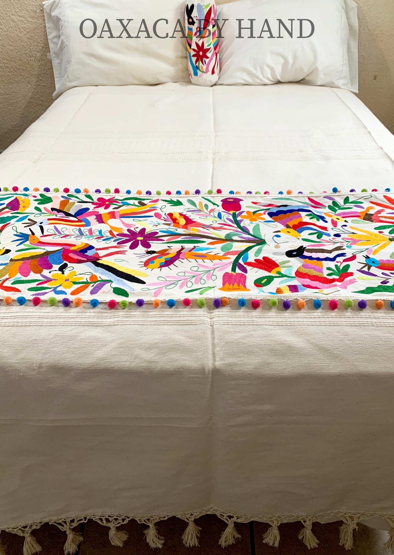 Oaxaca Bedspread Mexican Bedcover Handmade Bedspread Etsy