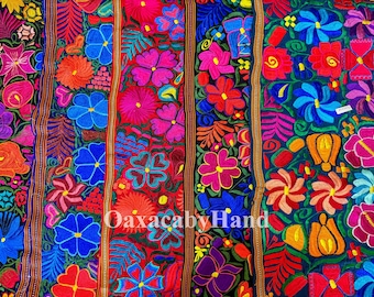 Mexican Table Runner, Embroidered Runner, Hand-Woven runner, Chiapas runner, Bed Runner, Different Colors Runner, Boho Runner