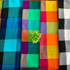 Mexican Tablecloth - Different Colors n sizes - Cinco de Mayo Tablecloth - Easy to Wash - Colorful Tablecloth - Plaid tablecloth - Fiesta