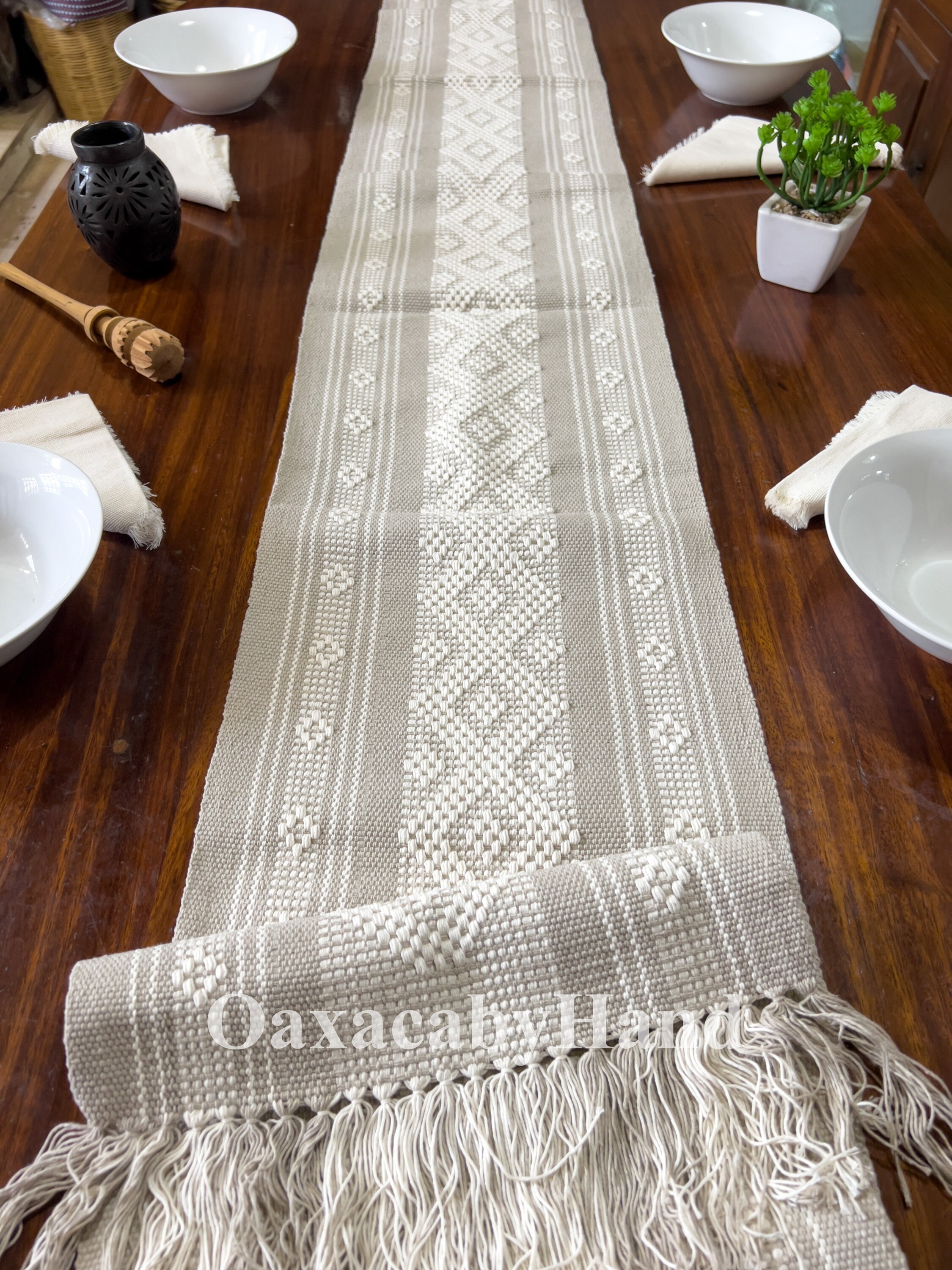 table runner 「花籠吉鳥」 帯リメイク 長長尺270㎝ 正絹 【公式通販】