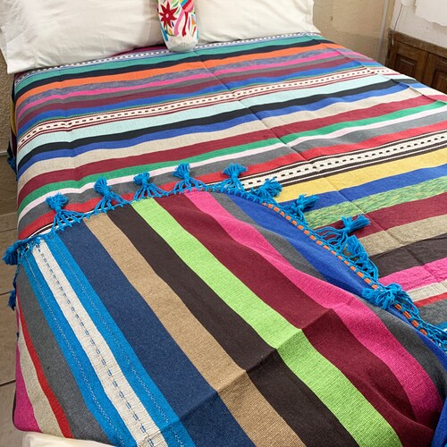 Mexican Bedspread King Size Bedspread Mexican Bedcover Etsy