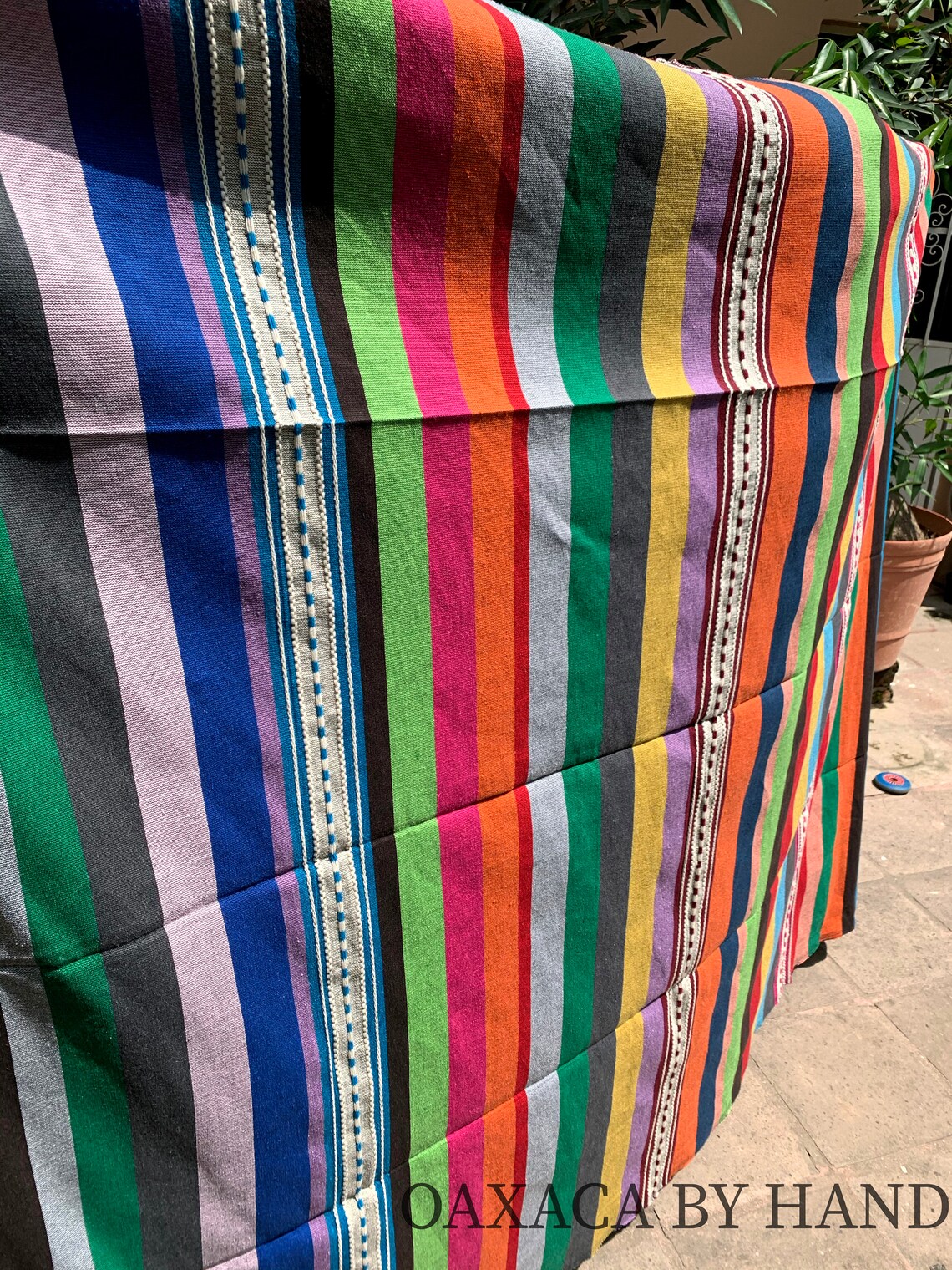 Handwoven Oaxacan Blanket 100 Cotton Mexican Blanket Etsy