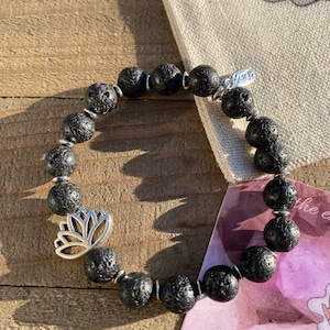Lotus Flower Energy Beaded Bracelet
