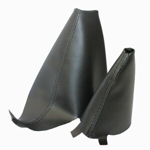 Fits 07-14 Mini Cooper R55 R56 R57 Synthetic Leather Automatic Shift & Emergency Brake Boot SET (Skin Only) - More Colors to Choose From