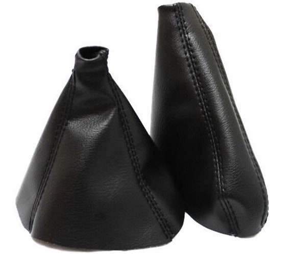 Genuine Leather Shift Boot & Handbrake Cover Set For BMW 3 Series E36 1990-1999 (Manual Transmission, Black/Blue Stitch) - View #8