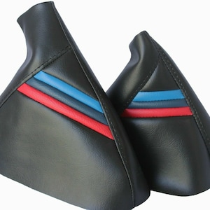 Fits 99-06 BMW E46 Real Leather Manual Shift Boot & E-Brake Boot SET (Skin Only) - More Colors Available to Choose From