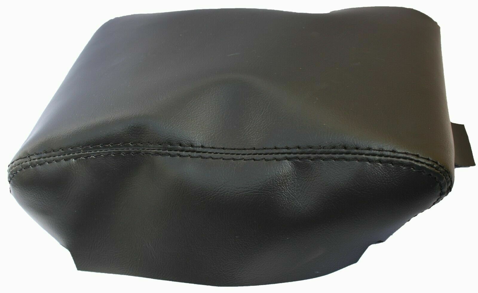 Real Leather Center Console Cover For 2008-2014 Dodge Challenger – Black With Gray Stitch, Custom Fit