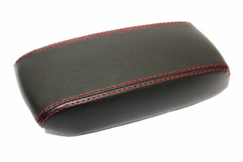 Black PU Leather Armrest Cover – Fits 1994-2001 Acura Integra Center Console Lid – DIY Slip-On - View #2