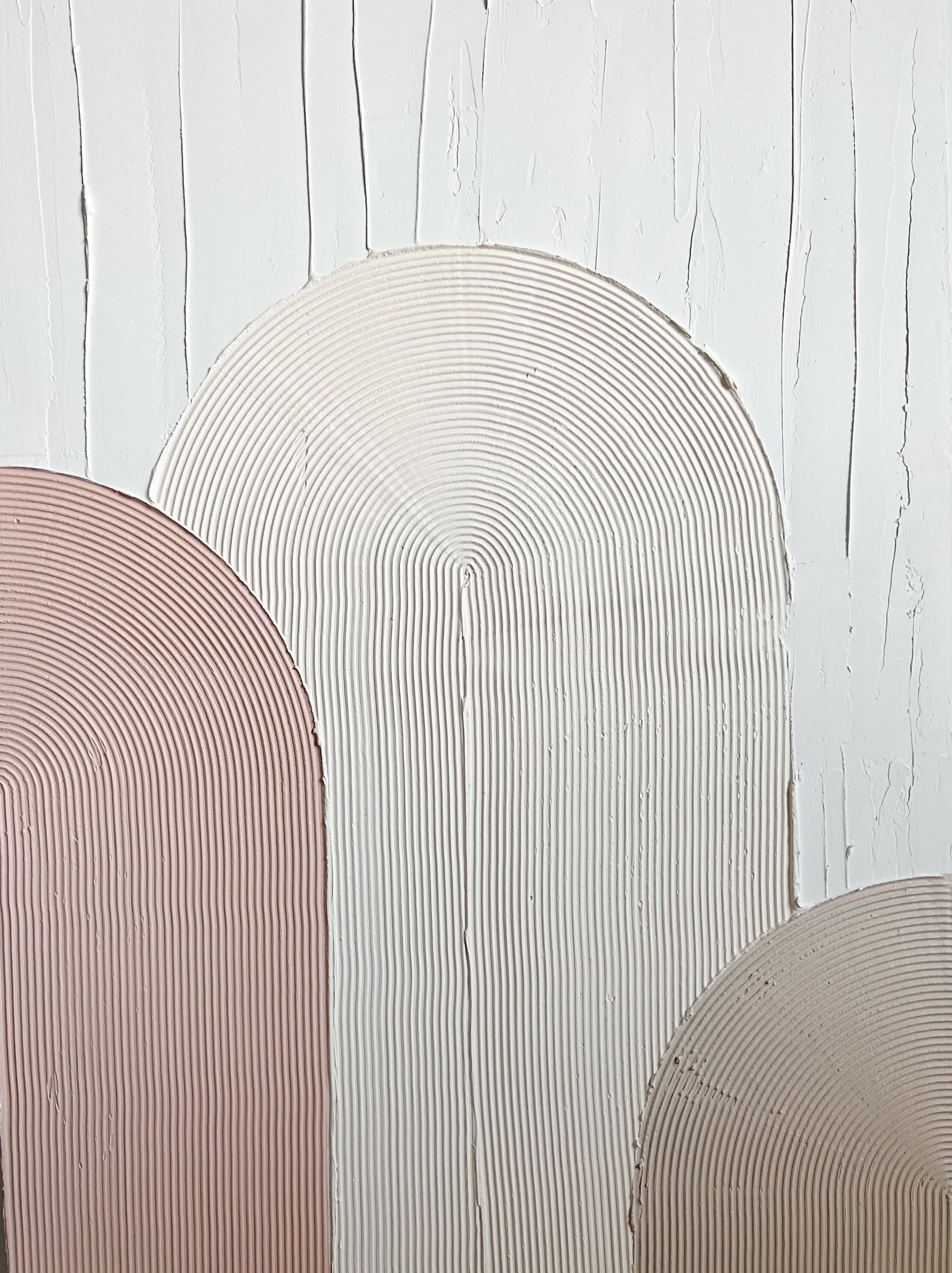 Textured Plaster Arches Wall Art Rainbow Plaster Painting Etsy