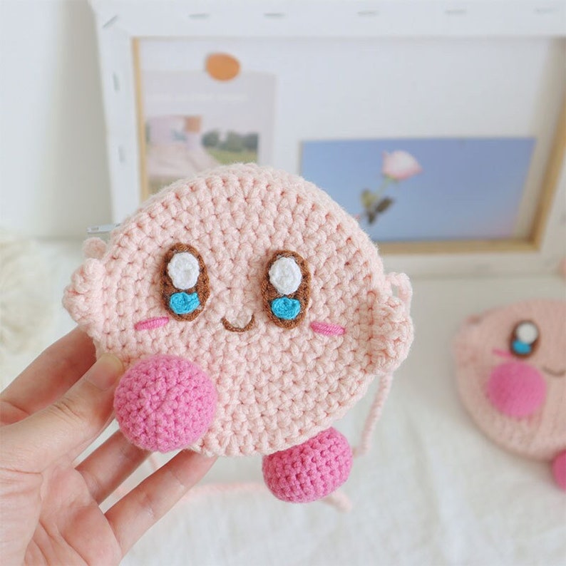 Kirby Purse Amigurumi Crochet Bag Cute Purse Crossbody Bag Etsy