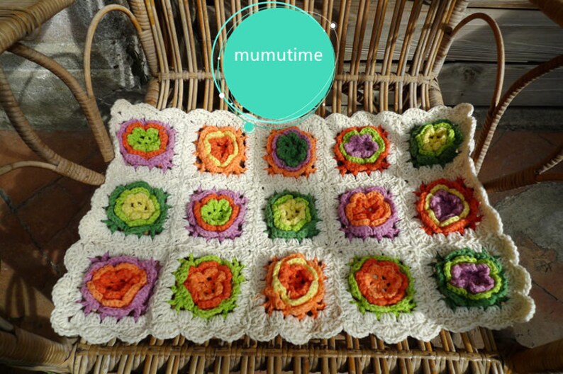 Crochet Floral Tablecloth Crochet Countryside Mat Rectangle Tablecloths