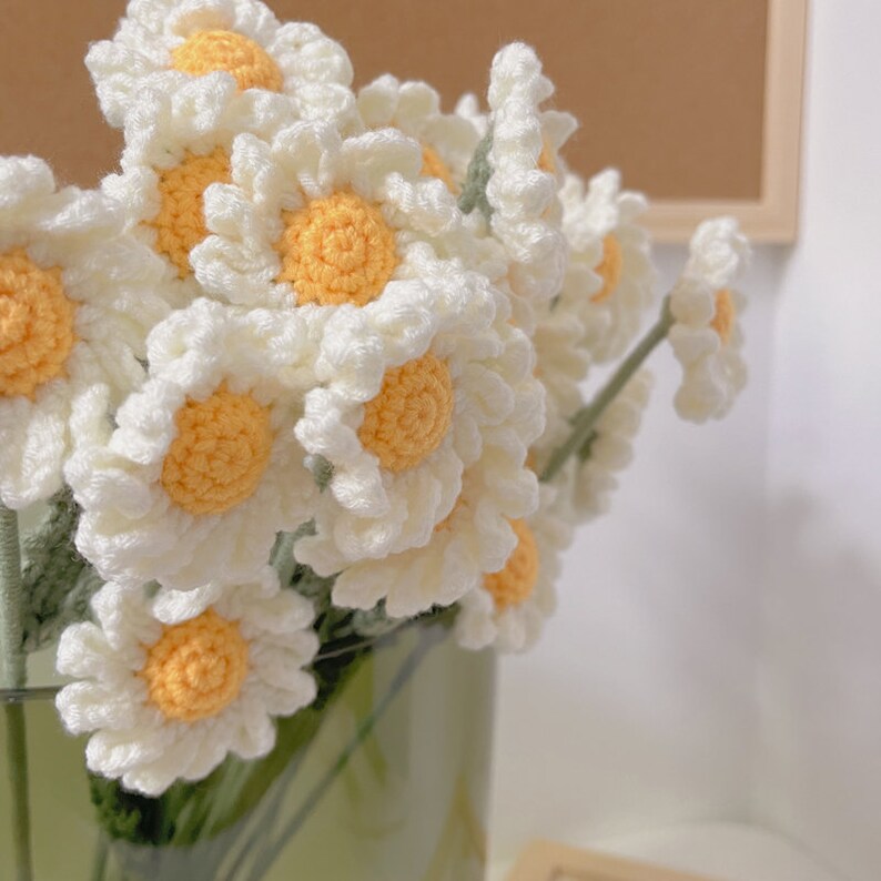 Crochet Daisy Flowers Bouquet Ornaments A Bunch of Flower Etsy